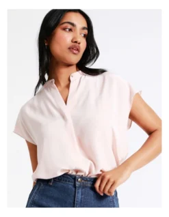 Basque Boxy Grown On Blouse In Dusty Pink -Basque Store Online 931810330 4 720x928