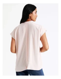 Basque Boxy Grown On Blouse In Dusty Pink -Basque Store Online 931810330 6 720x928