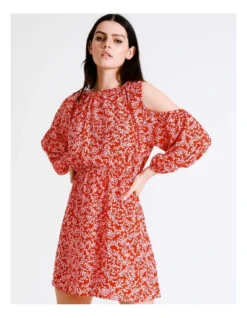 Basque Cut Out Recycled Georgette Mini Dress In Multi -Basque Store Online 934713550 3 720x928