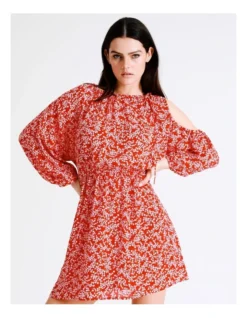 Basque Cut Out Recycled Georgette Mini Dress In Multi -Basque Store Online 934713550 5 720x928