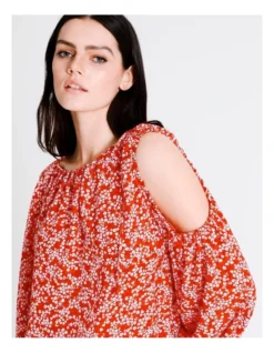 Basque Cut Out Recycled Georgette Top In Multi -Basque Store Online 934713640 5 720x928