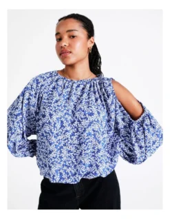 Basque Cut Out Recycled Georgette Top In Assorted -Basque Store Online 934713730 6 720x928