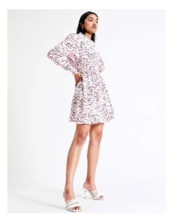 Basque Mini Shirt Dress In Assorted -Basque Store Online 936115930 4 720x928