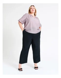 Basque Wide Leg Pant In Blue