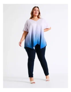 Basque Hanky Hem Top In Blue Ombre -Basque Store Online 936117280 3 720x928