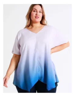 Basque Hanky Hem Top In Blue Ombre -Basque Store Online 936117280 5 720x928