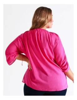 Basque Ruched Detail Top In Pink -Basque Store Online 936239230 7 720x928