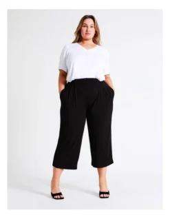 Basque Wide Leg Jersey Pant In Black -Basque Store Online 940265560 4 720x928