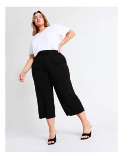 Basque Wide Leg Jersey Pant In Black -Basque Store Online 940265560 5 720x928