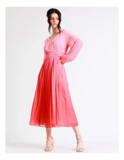 Basque Pleated Detail Midi Dress In Assorted -Basque Store Online 942417280 4 720x928