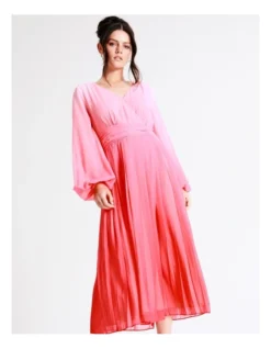 Basque Pleated Detail Midi Dress In Assorted -Basque Store Online 942417280 5 720x928