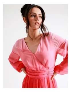 Basque Pleated Detail Midi Dress In Assorted -Basque Store Online 942417280 6 720x928