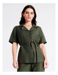 Basque Self Tie Top In Khaki -Basque Store Online 945496180 4 720x928