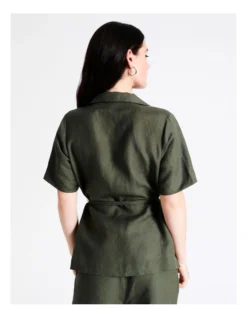 Basque Self Tie Top In Khaki -Basque Store Online 945496180 7 720x928