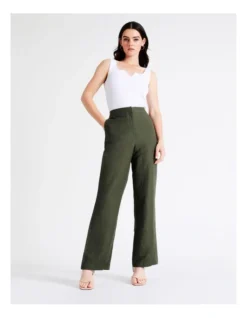 Basque Straight Leg Pant In Khaki 12 Basque Straight Leg Pant In Khaki -Basque Store Online 945496270 4 720x928