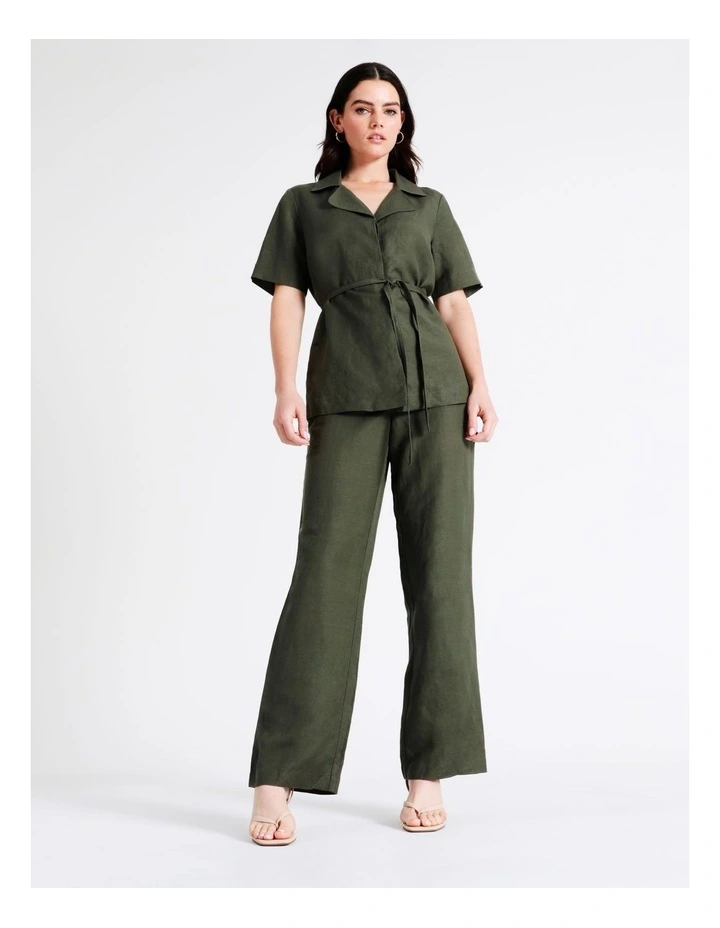 Basque Straight Leg Pant In Khaki 7 Basque Straight Leg Pant In Khaki - Image 5