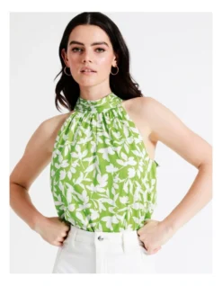 Basque Store Online 11 Basque Halter Neck Organic Cotton Top In Assorted