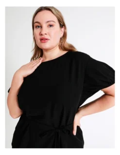 Basque Self Tie Puff Sleeve Top In Black -Basque Store Online 945496900 4 1 720x928