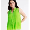 Basque Micro Pleat Top In Green -Basque Store Online 945531460 1 720x928