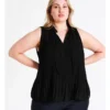 Basque Micro Pleat Top In Black 1 Basque Micro Pleat Top In Black -Basque Store Online 945531730 1 720x928