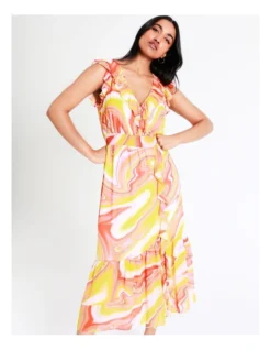 Basque Chiffon Midi Dress In Assorted -Basque Store Online 946689490 3 720x928