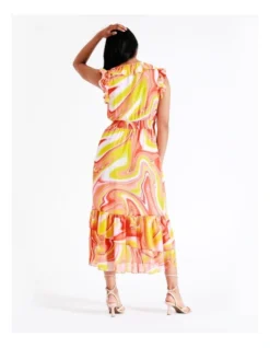 Basque Chiffon Midi Dress In Assorted -Basque Store Online 946689490 4 720x928