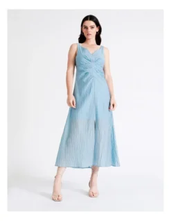 Basque V Neck Maxi Dress In Sky Blue -Basque Store Online 946689940 4 720x928