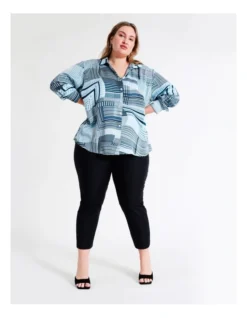 Basque Button Through Viscose Satin Shirt In Assorted -Basque Store Online 946690750 4 720x928