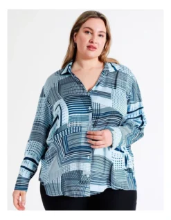 Basque Button Through Viscose Satin Shirt In Assorted -Basque Store Online 946690750 5 720x928