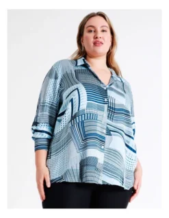 Basque Button Through Viscose Satin Shirt In Assorted -Basque Store Online 946690750 7 720x928