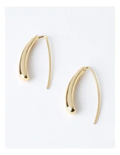 Basque Vertical Drop Earring In Gold