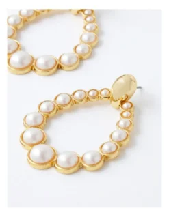 Basque Pearl Oval Drop Earring In Gold -Basque Store Online 946756090 3 720x928