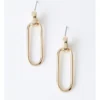Basque Oval Front Facing Drop Earring In Gold