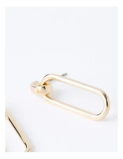 Basque Oval Front Facing Drop Earring In Gold -Basque Store Online 946756180 3 720x928