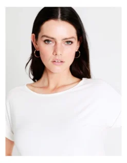 Basque Enamel Hoop Earring 30mm In Black -Basque Store Online 946756270 4 720x928