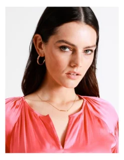 Basque Enamel Hoop Earring 30mm In Pink -Basque Store Online 946756360 4 720x928