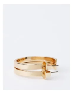 Basque Enamel Hoop Earring 30mm In Gold -Basque Store Online 946756540 3 720x928