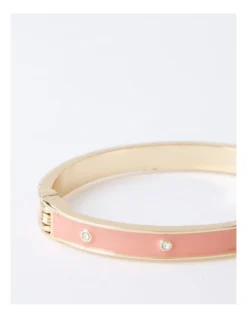 Basque Enamel Bangle 5mm In Pink -Basque Store Online 946756990 3 720x928