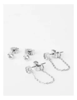Basque Chain 2 Pack CZ In Silver