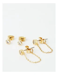 Basque Chain 2 Pack CZ In Gold