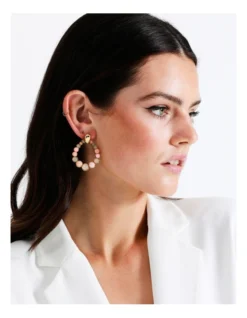 Basque Stone Oval Drop Earring In Pink -Basque Store Online 946757620 4 720x928