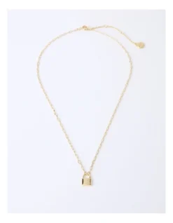 Basque Padlock Necklace In Gold