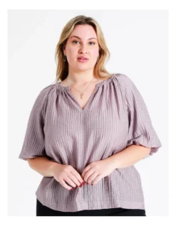 Basque Bubble Sleeve Top In Lilac -Basque Store Online 948223180 4 1 720x928