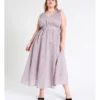 Basque V Neck Elasticated Waist Maxi Dress In Lilac 2 Basque V Neck Elasticated Waist Maxi Dress In Lilac -Basque Store Online 948223270 1 720x928