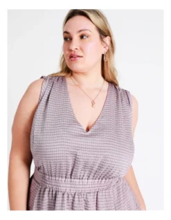 Basque V Neck Elasticated Waist Maxi Dress In Lilac -Basque Store Online 948223270 6 720x928