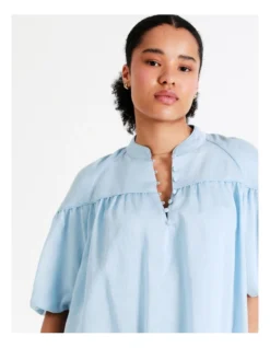 Basque Babydoll Blouse In Sky Blue -Basque Store Online 948223360 3 720x928