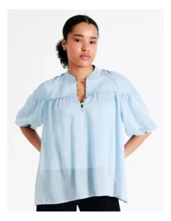 Basque Babydoll Blouse In Sky Blue -Basque Store Online 948223360 4 720x928