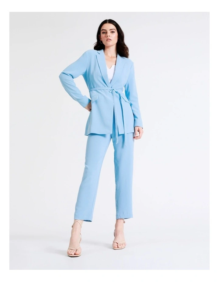 Basque Single Breasted Blazer In Sky Blue 3 Basque Single Breasted Blazer In Sky Blue