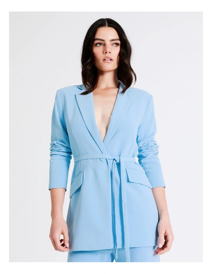 Basque Single Breasted Blazer In Sky Blue 9 Basque Single Breasted Blazer In Sky Blue - Image 7