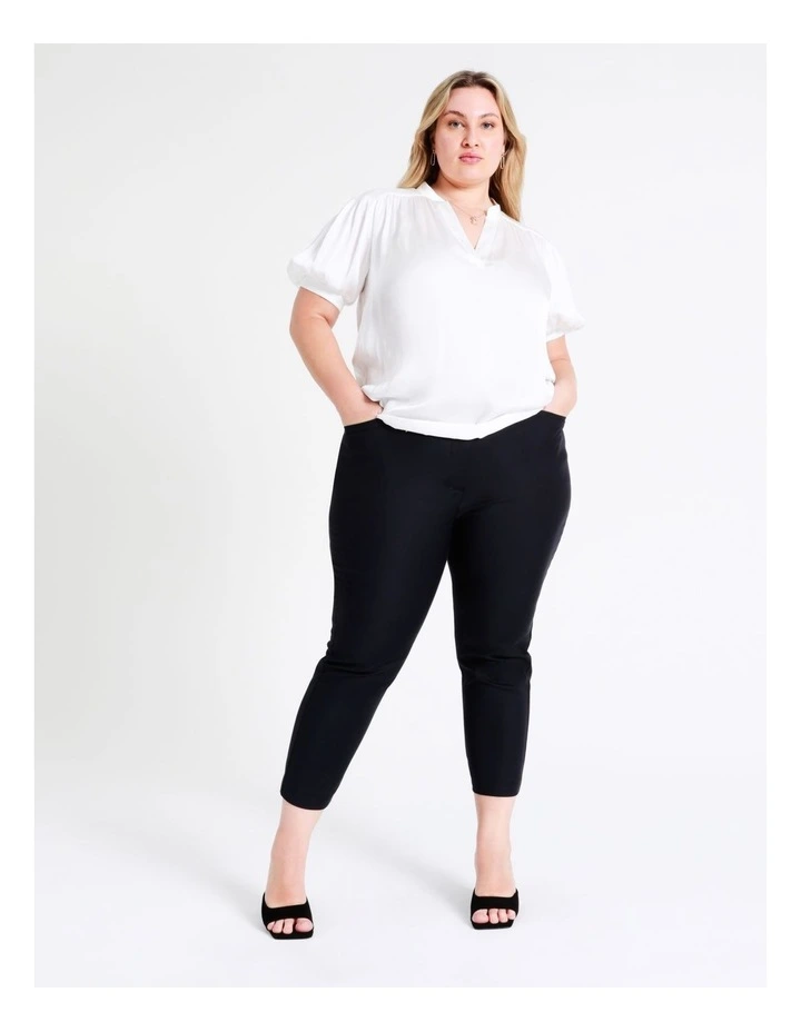 Basque Recycled Polyester Satin Blouse In Ivory 4 Basque Recycled Polyester Satin Blouse In Ivory - Image 2